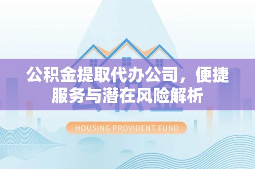 杭州公积金提取代办公司，便捷服务与潜在风险解析