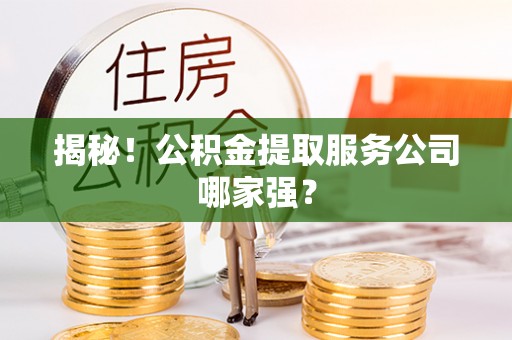 杭州揭秘！公积金提取服务公司哪家强？