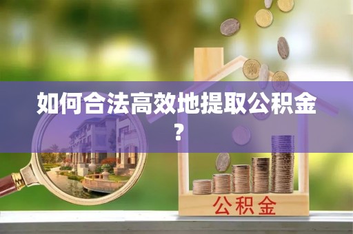 杭州如何合法高效地提取公积金？