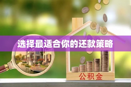 杭州选择最适合你的还款策略
